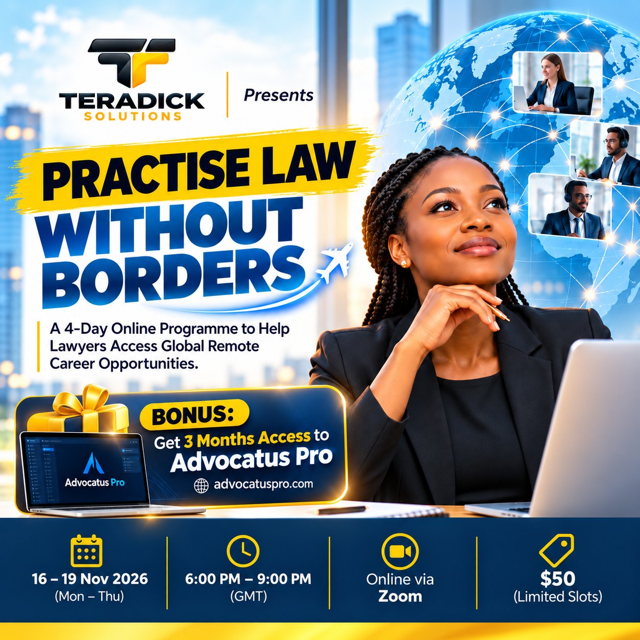 Practise Law Without Borders flyer